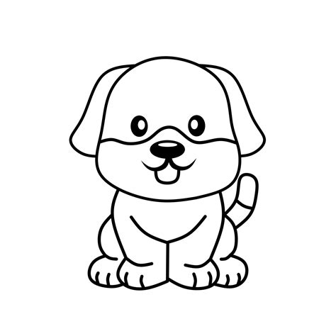 outline dog clipart